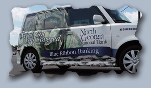 north Atlanta bank vehicle graphics